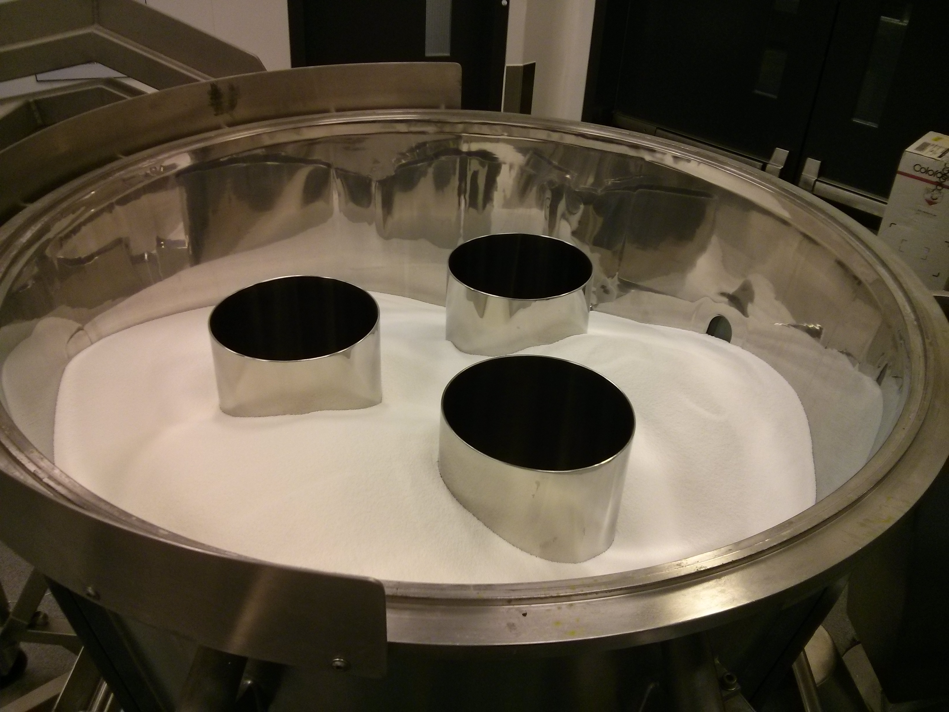 Granules dans un lit d'air fluidisé